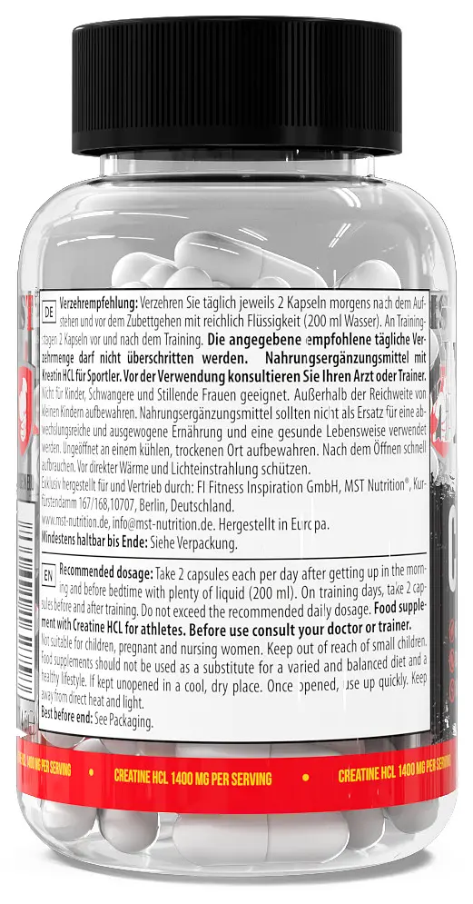 Креатин MST Nutrition Гідрохлорид Creatine HCL 700мг - 90 капсул - фото 3