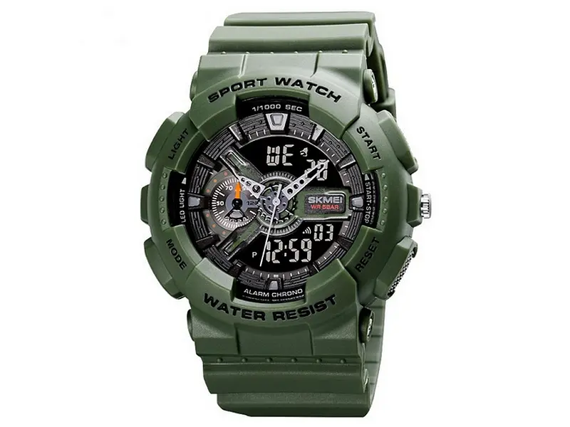 Чоловічий наручний годинник 1688AG Army Green. Skmei acs0030626 - фото 2