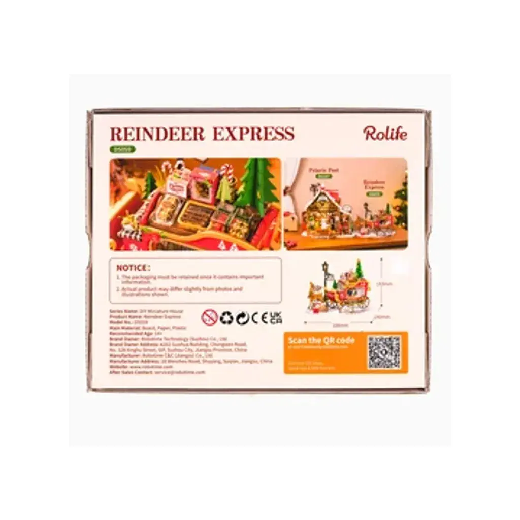 Конструктор Robotime Rolife Wooden 3D Reindeer Express (DS059) - фото 4