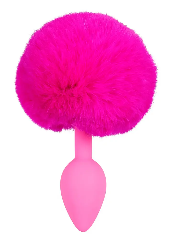 Анальная пробка с пушистым хвостом Orion Colorful Joy Bunny Tail 13.5 см (розовый) - фото 2