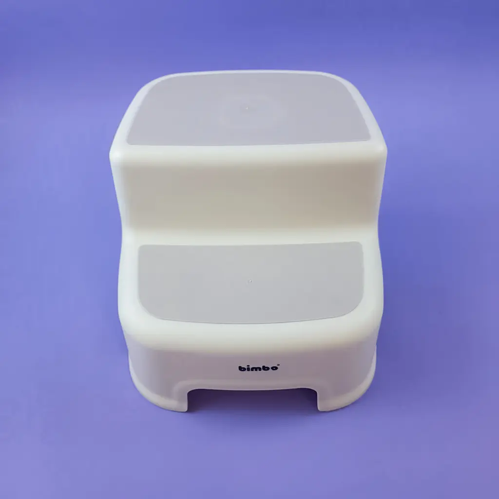 Подставка для ног детская на две ступени BM-68076 Bimbo 28*30*25 см. антискользящая накладка серая - фото 2