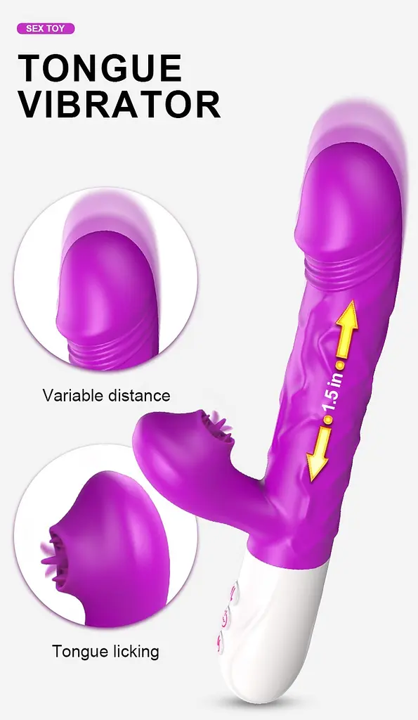Вібромасажер SiliconeTongue Vibrator, USB 10 Function Boss Series 63-00064 100165 - фото 4