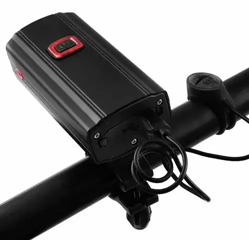 Велосипедний ліхтар фара 581-A 2L2 + дзвінок + Power Bank + кнопка + microUSB (6 режимів дзвінка) - фото 2