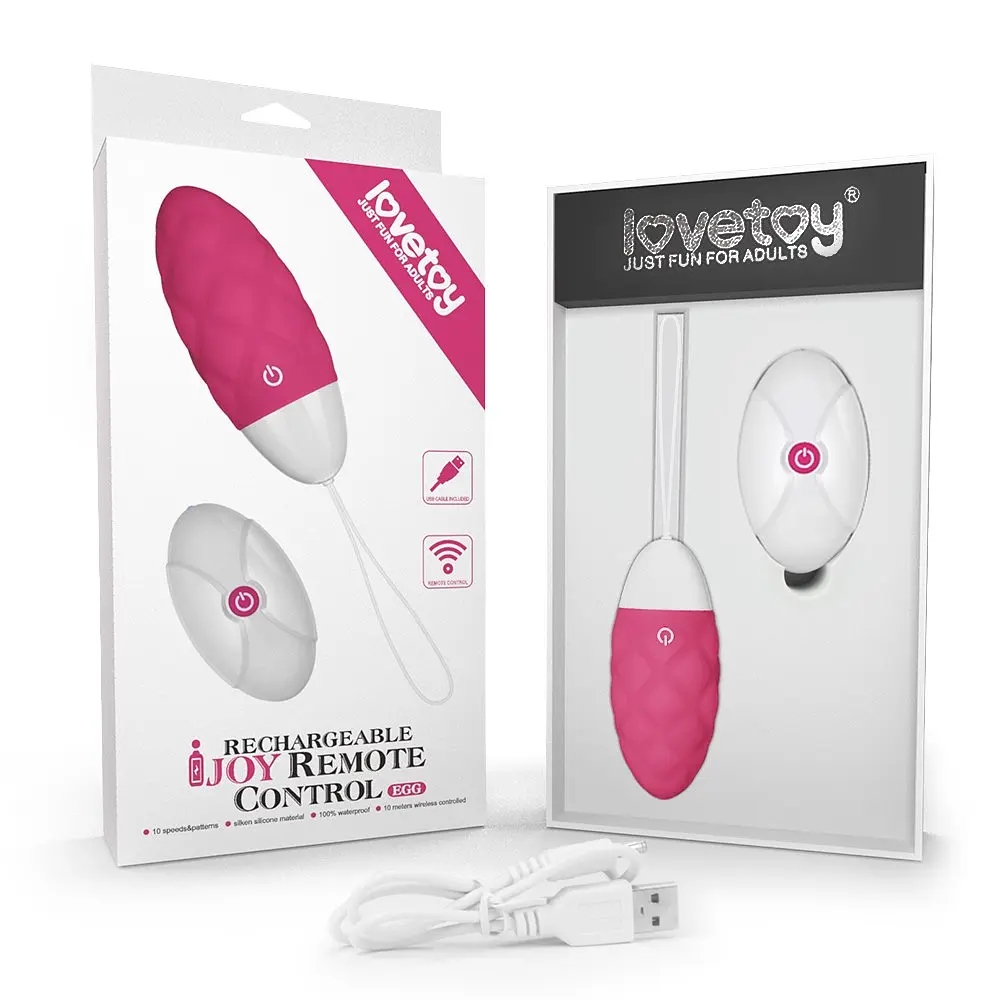 Віброяйце Lovetoy IJoy Wireless Rechargeable Remote Control Egg 8 см рожевий - фото 2