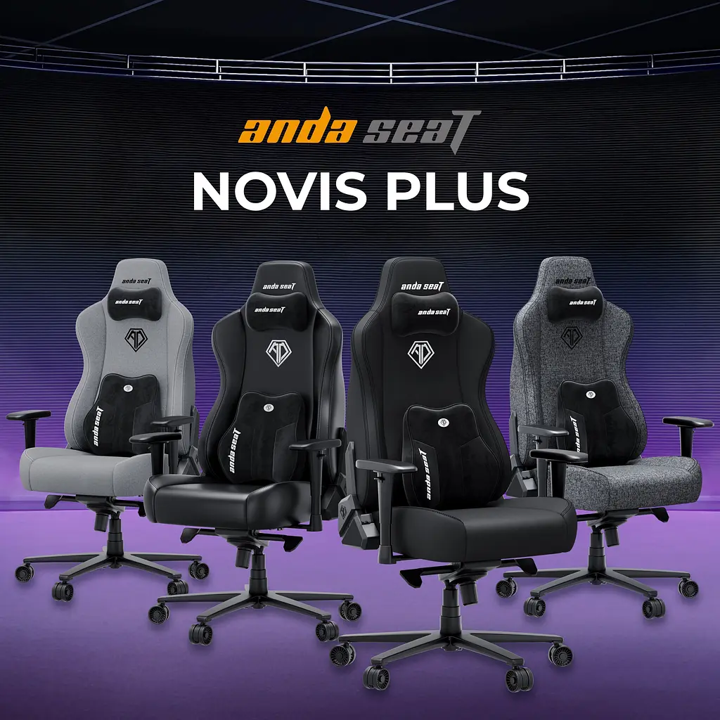 Крісло ігрове Anda Seat Novis Plus XL Dark Grey Fabric (AD23YC-XL-01-GB-F-G04) - фото 18