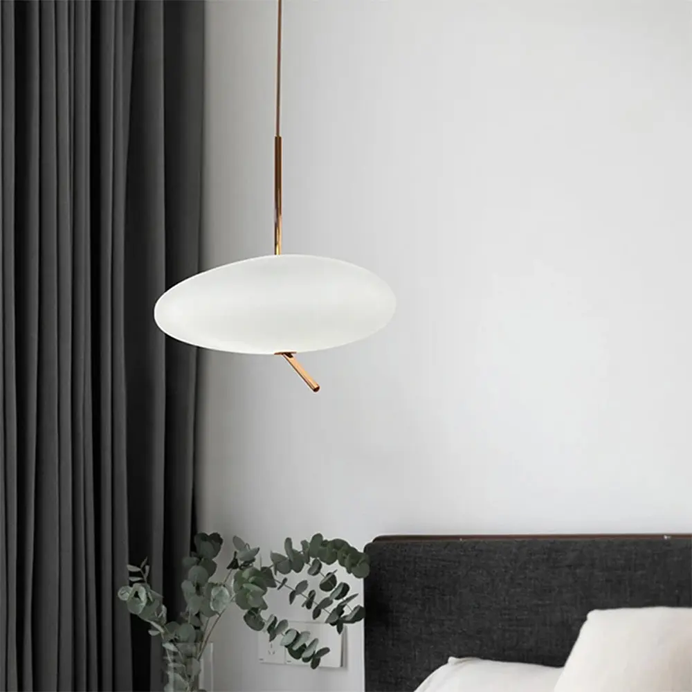 Стильний підвісний овальний світильник 40х20 см | Арт. MJ 190-400 | Line F - фото 6