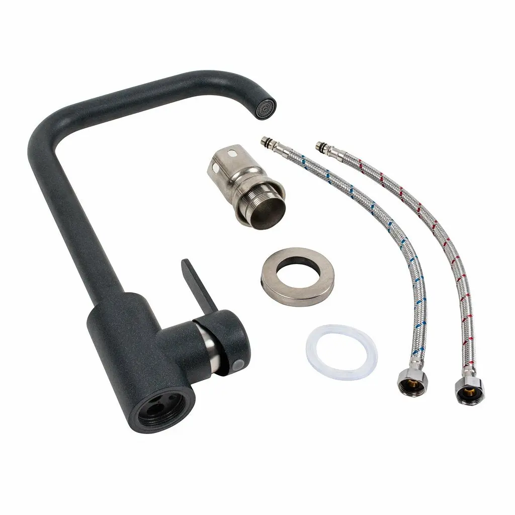 Змішувач кухонний Platinum KT 11 (3008B-FH) антрацит - фото 2