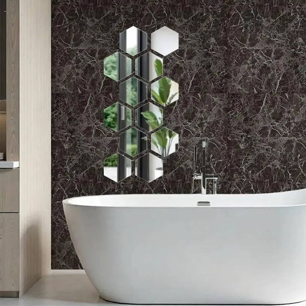 Дзеркальний декор Wall Sticker SW-00002514 акриловий самоклеючий 150х175 мм 12 шт. срібло - фото 6