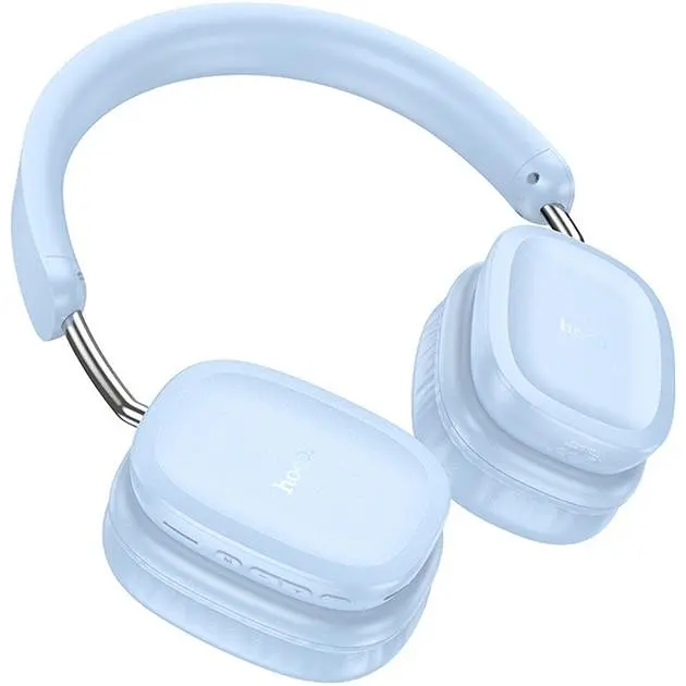 Беспроводные наушники Hoco W51, накладные, BT5.3, AUX, TF, 400mAh, 46h, blue - фото 2