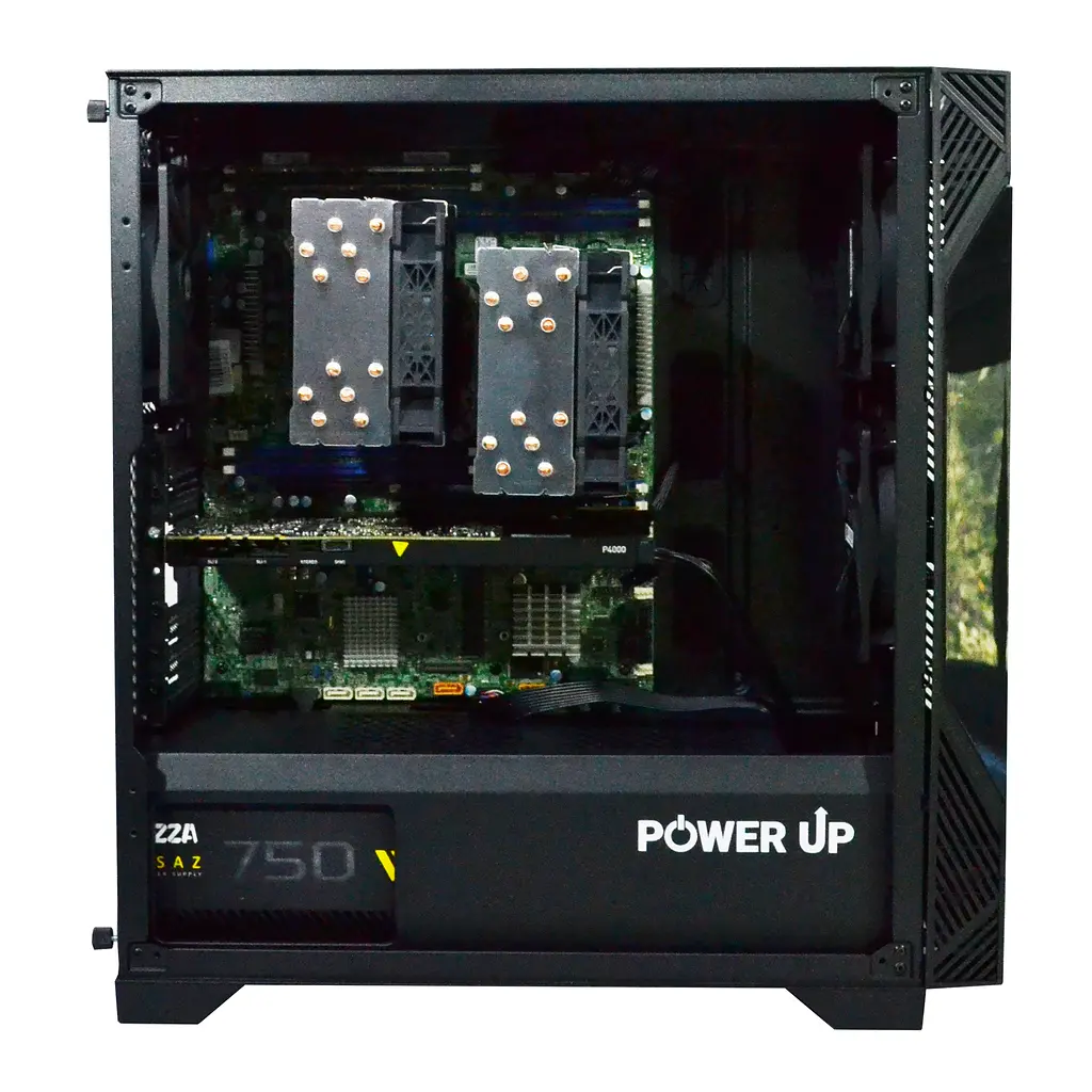 Двопроцесорна робоча станція Power Up #440 Xeon E5 2680 v4 x2/64 GB/SSD 512 Gb/NVIDIA Quadro P4000 8 Gb - фото 2