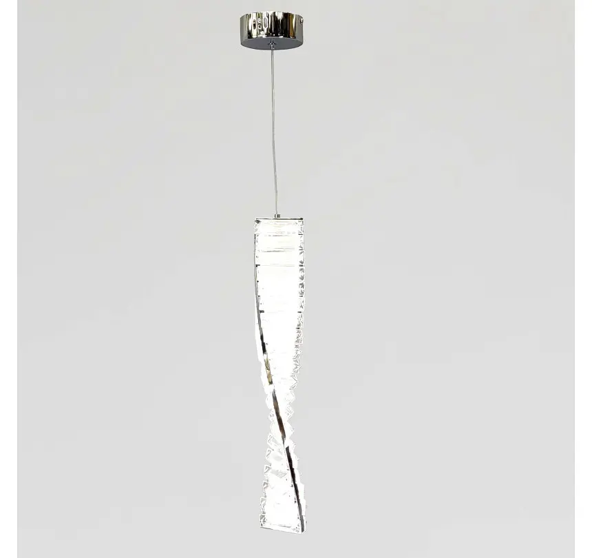 Вертикальна підвісна LED люстра зі скляними елементами MD230107/50CH Artlight у хромі - фото 3
