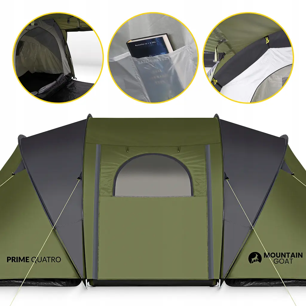 Намет туристичний Mountain Goat Prime Quatro 4-місний Olive (P-5905973406598) - фото 3