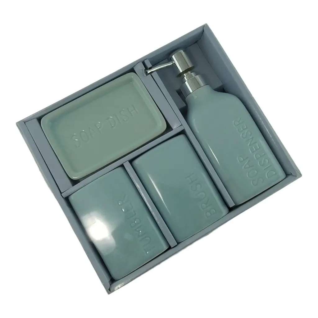 Набір для ванної Блакитний керамічний - фото 6