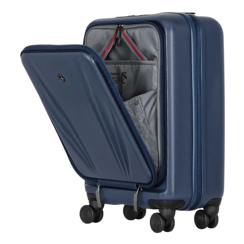 Wenger Валіза Wenger Skyon Hardside Carry-On, мала, з відсіком для н/б 16", полікарбонат, TSA, 4 колеса, розширення, USB, синій - фото 10