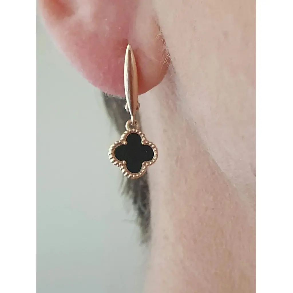 Золотые серьги-подвески Платон с агатом. 1С234/67Б - фото 2