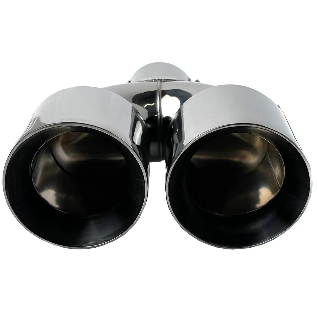 Насадка на глушник подвійна Vitol 250 x 2-89 x 64 мм Темний Хром (НГ-0260-BK) - фото 2