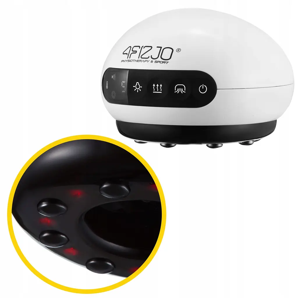 Масажна вакуумна банка 4FIZJO акумуляторна з ІЧ прогріванням 4FJ0516 White (P-5907739318688) - фото 12