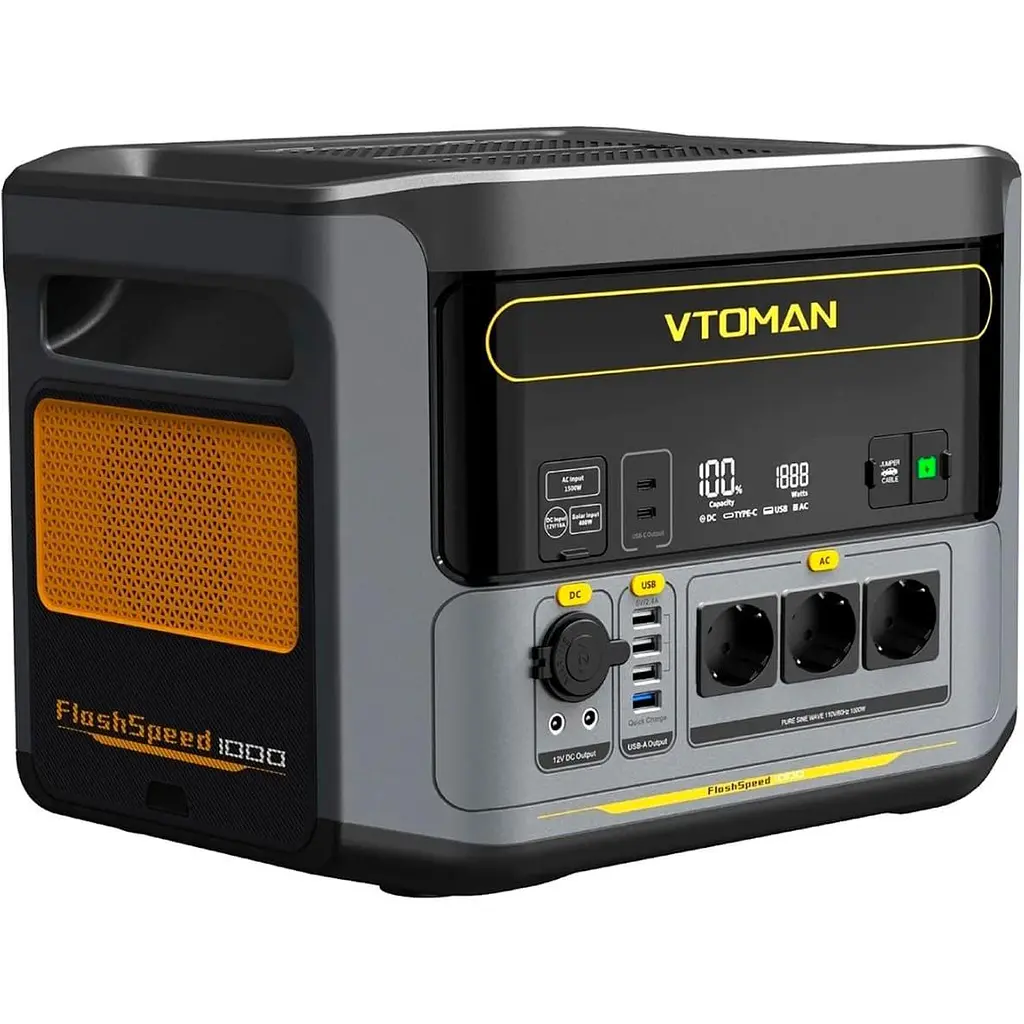 Зарядна станція Vtoman FlashSpeed 1000 PB-85 / 1000 Вт / 828 Вт/ч / LiFePO4 (FlashSpeed 1000) - фото 2