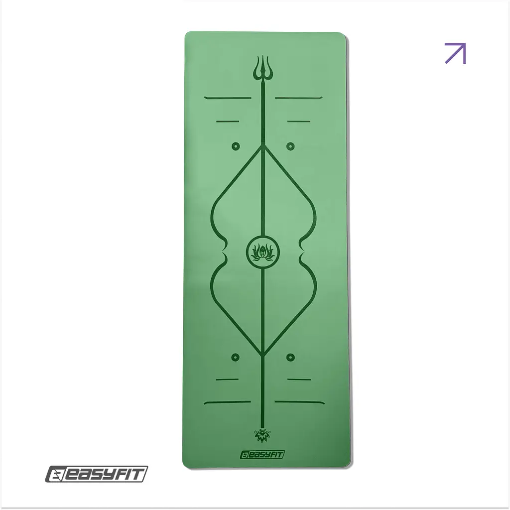 Коврик для йоги профессиональный EasyFit Pro каучук 5 мм Зеленый - фото 2