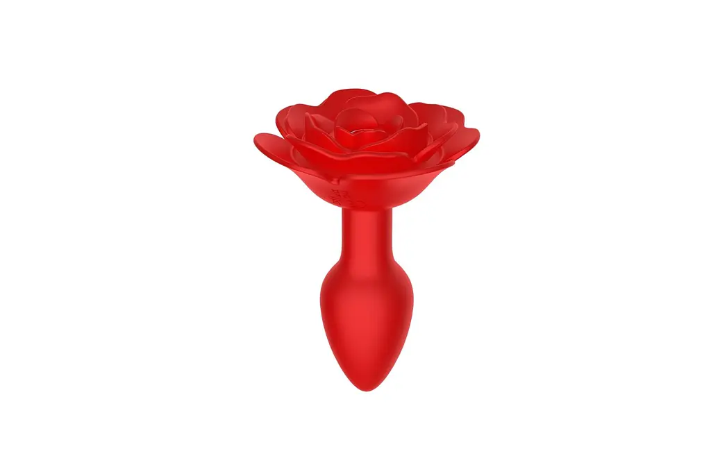 Анальна пробка Rose Rotating червона - фото 5