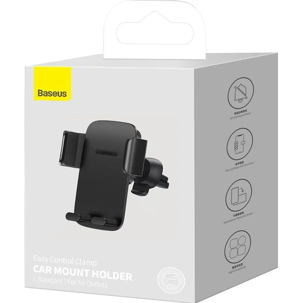 Автотримач Baseus Easy Control Clamp Car Mount Holder Black (SUYK000101) [85331] - фото 4