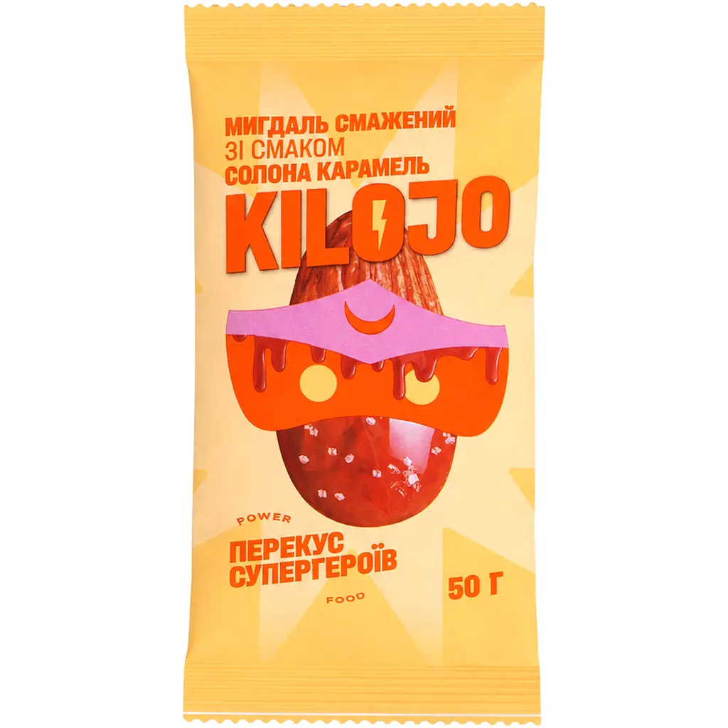 Мигдаль смажений KILOJO зі смаком Солона Карамель 50 г