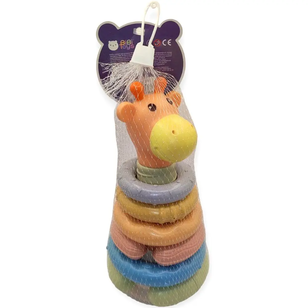Пірамідка Bibi Toys Жираф тактильна 10 елементів (760837BT) - фото 6