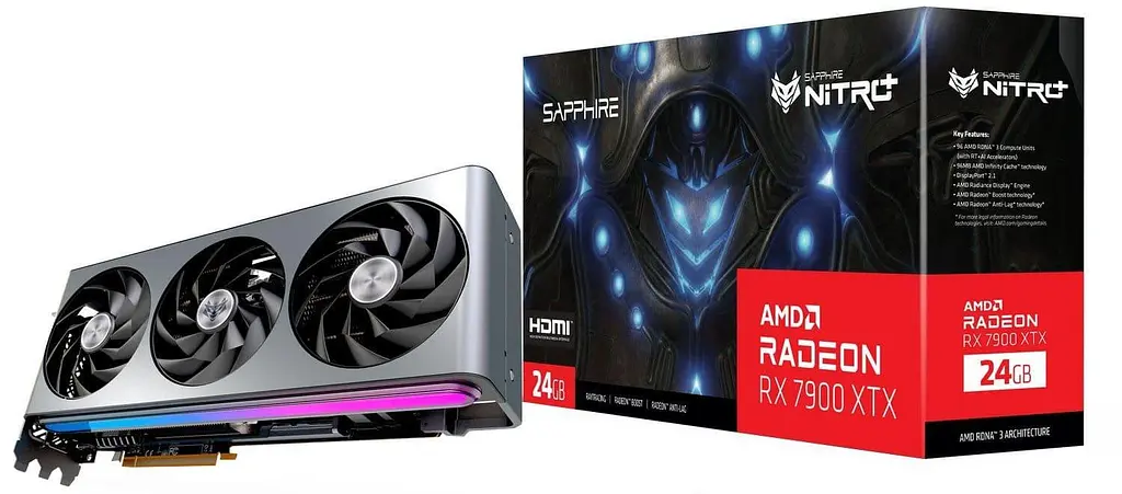 Відеокарта Sapphire AMD Radeon RX 7900 XTX 24Gb Nitro+ GAMING OC VAPOR-X (11322-01-40G) (11322-99-90G) (GDDR6, 384 bit, PCI-E v4.0 x16) FR - фото 6