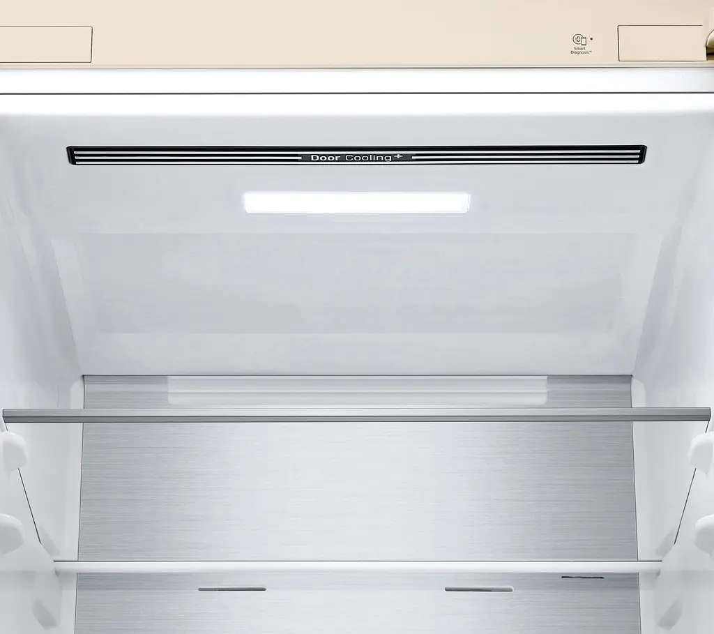 Холодильник LG з нижньою морозильною камерою 186x60х68, холод.відд.-234л, мороз.відд.-110л, 2дв., А++, NF, інв., диспл зовн., зона св-ті, Metal Fresh, бежевий - фото 9
