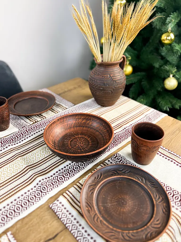 Льняная салфетка с украинским орнаментом Луч 30х40 см 4 шт. - фото 3