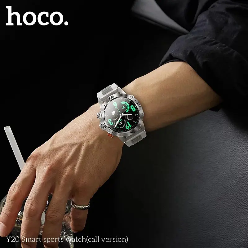 Cмарт-часы Hoco Y20 38mm Smart sports watch (call version) серебристый - фото 5