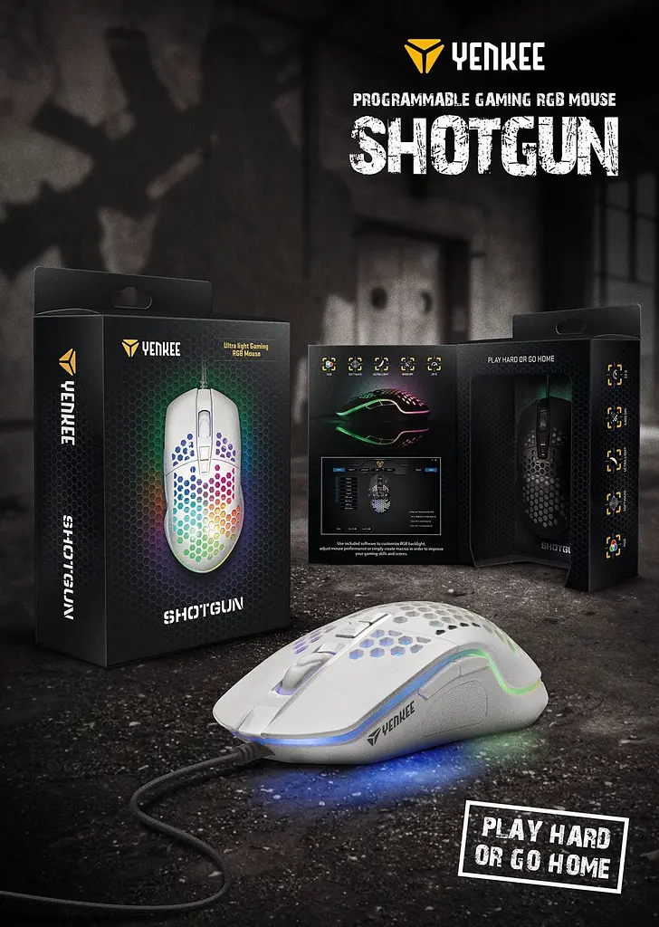 Миша комп'ютерна YMS 3030WE SHOTGUN Gaming mouse USB Yenkee teh0027420 - фото 9