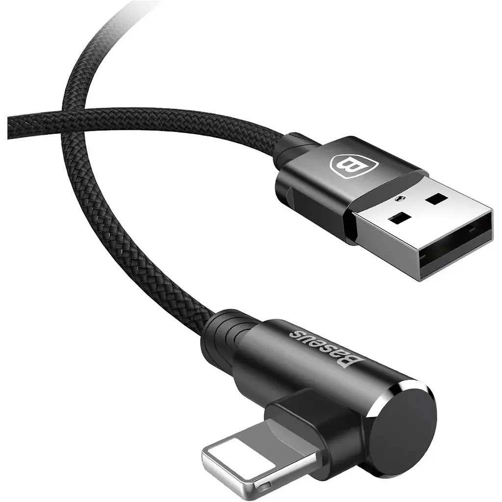 Кабель Baseus MVP Elbow USB-A to Lightning 1m Black (CALMVP-01) [113847] - фото 3