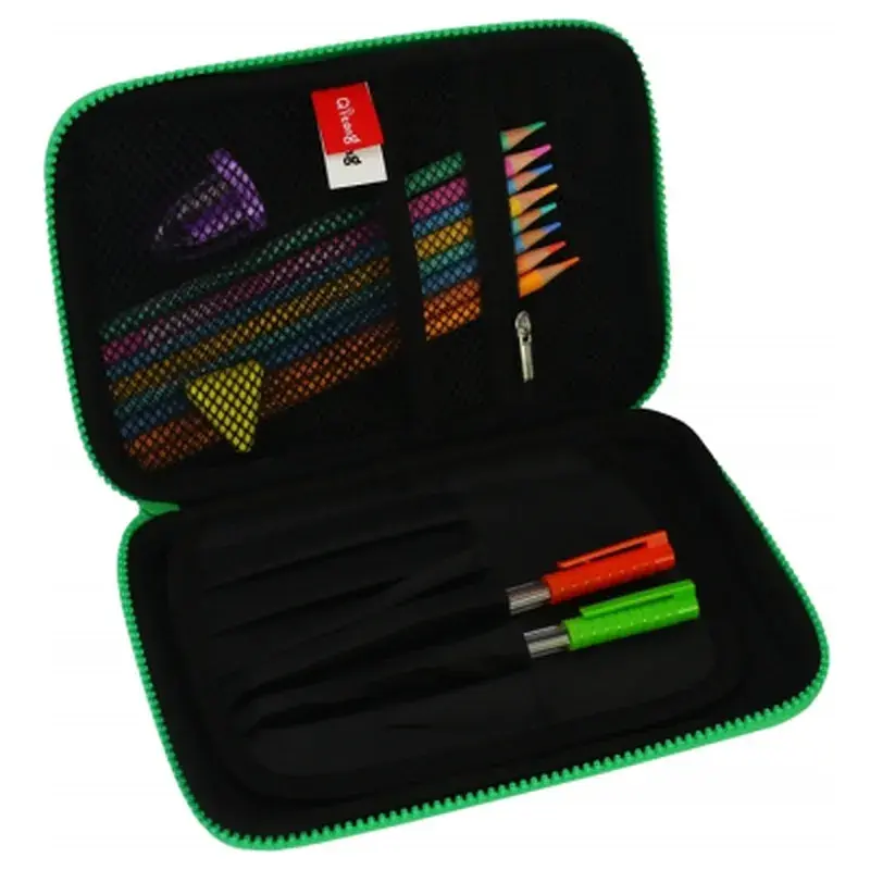 Пенал Cool For School з тисненням 1 відділення Чорний (QT-5638-Black) - фото 2