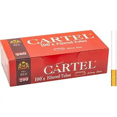 Гильзы для сигарет Cartel Tubes Red 25 мм 200 шт. - фото 3