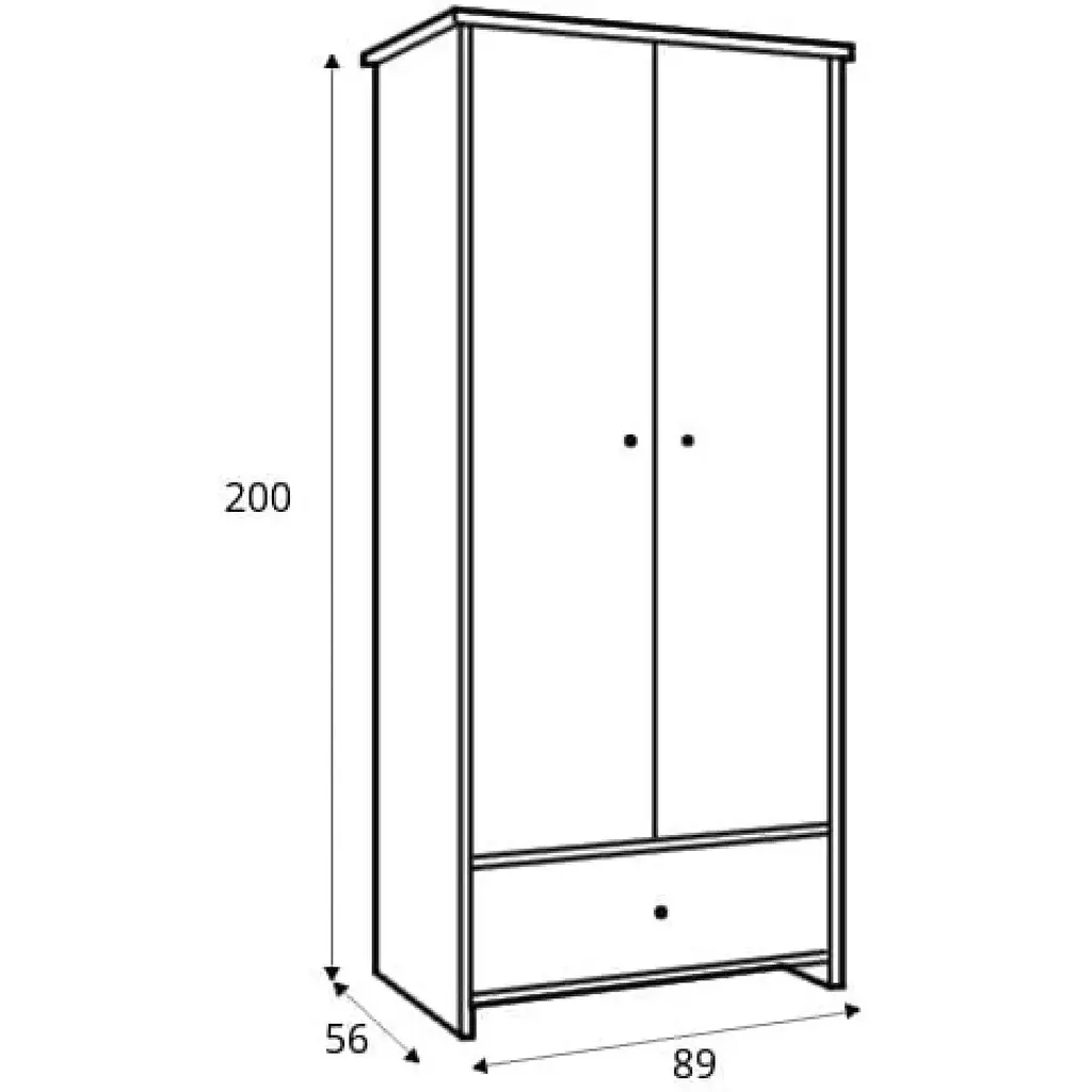 Шафа розпашна ВМК Порто SZF2D1S з ящиком Джанні/Сосна ларіко (GRB-1835) - фото 5