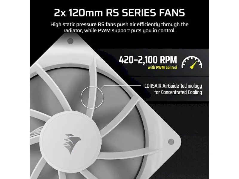 Водяне охолодження Corsair Nautilus 240 RS LCD White (CW-9061032-WW) - фото 6