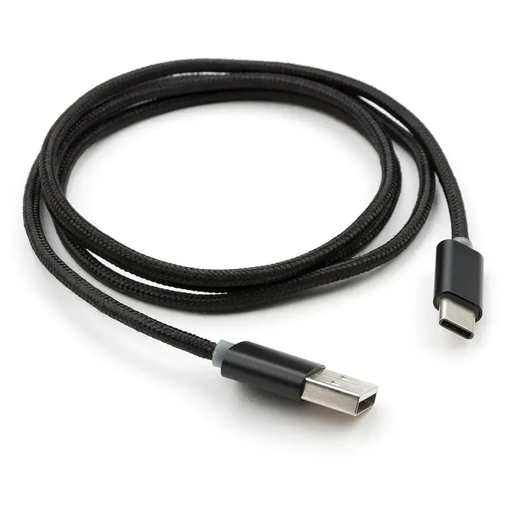 Дата кабель USB 2.0 AM to USB-C 1.0m LED black Vinga (VCPDCTCLED1BK) - фото 2