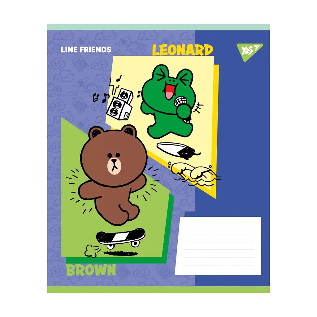 Зошит Yes Line Friends Funny А5 12 аркушів лінія (767639), в асортименті - фото 3