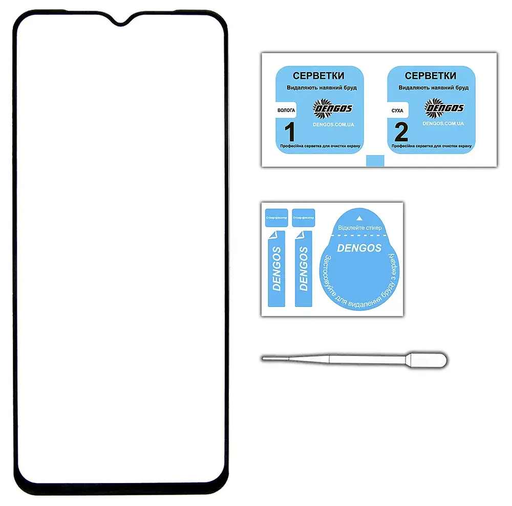 Скло захисне Dengos Full Glue iPhone 15 Pro (black) (TGFG-320) - фото 2