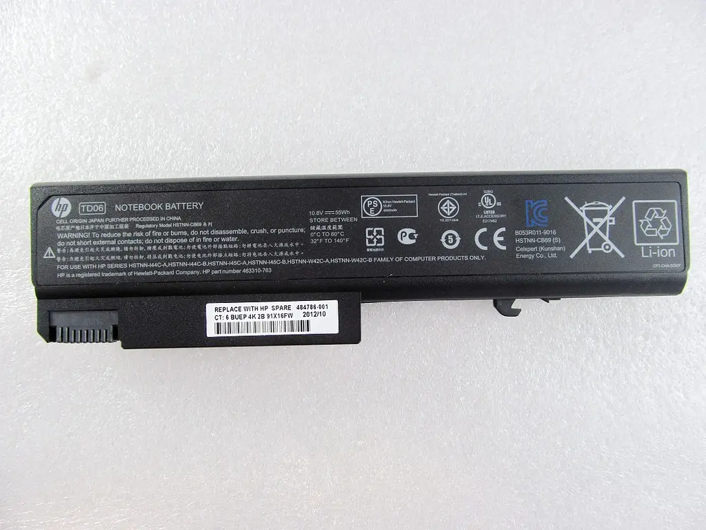 Акумулятор для ноутбука HP ProBook 6530b HSTNN-UB69, 55Wh (5100 mAh), 6cell, 10.8V, Li-ion, чорний - фото 2