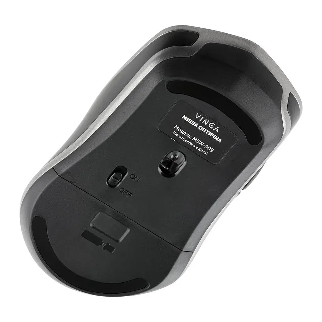 Мишка Vinga MSW-909 Silent black-grey - фото 7