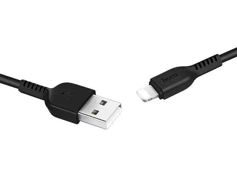 Кабель Hoco X13 USB to Lightning 1m Black (6957531061144) - фото 2