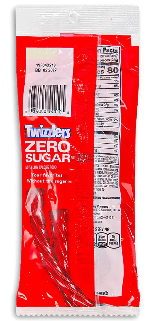 Жувальні цукерки Twizzlers Zero Sugar Strawberry Twists 141г - фото 3