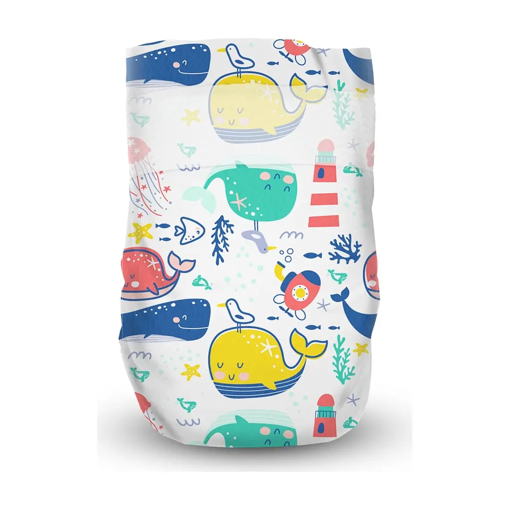 Підгузки Offspring Willy the Whale розмір NB до 4 кг 56 шт (DP-OI-FAT-NB56P-WTW) - фото 3