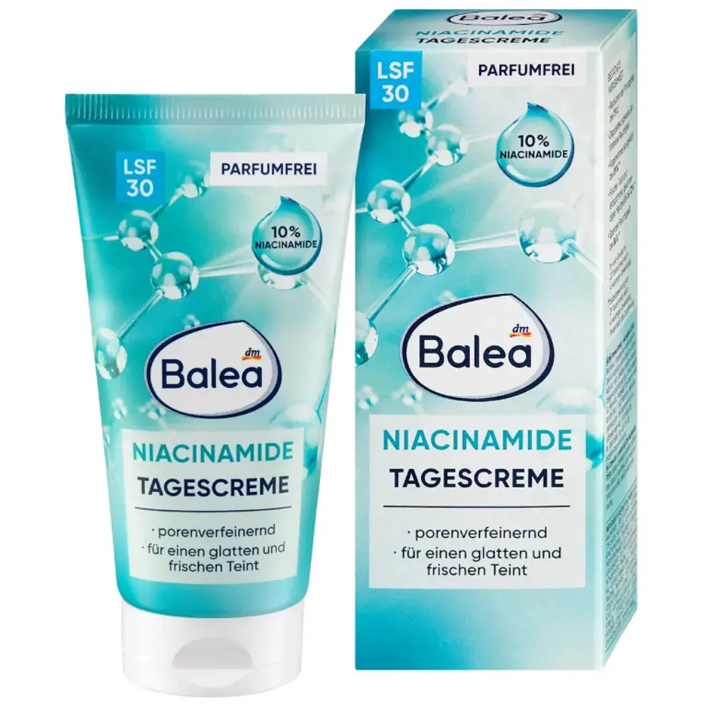 Денний крем Balea Gesichtscreme Niacinamide з 10% ніацинаміду SPF 30 50 мл