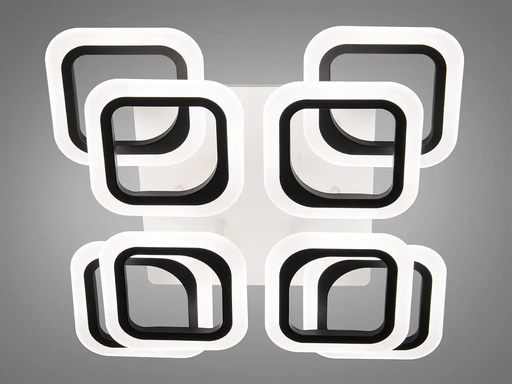 Потолочная LED люстра с пультом, димером, 120W, черная - фото 3