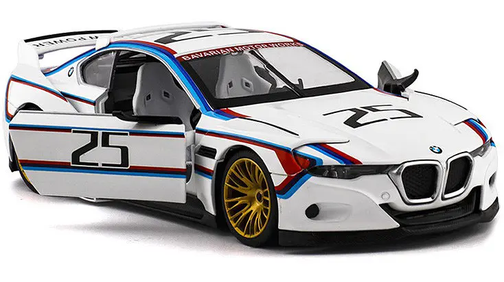 Колекційна металева модель автомобіля Автопром BMW 3.0 CSL Hommage R з інерцією, світлом та звуком 1:24 - фото 4