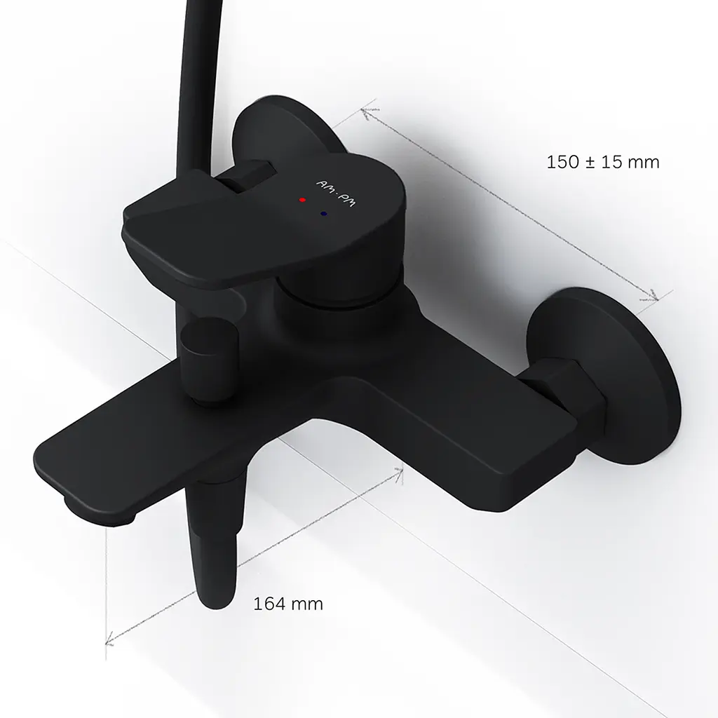 Смеситель для ванны Am.Pm X-Joy black F85A10022 Черный матовый - фото 8