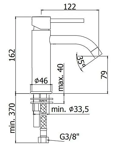 Змішувач для умивальника Paffoni Light LIG 075 NO, Чорний матовий - фото 3